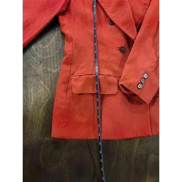 Valerie Stevens Wool Classic Orange Jacket Blazer Size 4 (0186) - Picture 12 of 15